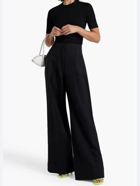 NWT A.L.C. Linen black wide leg high waisted pants